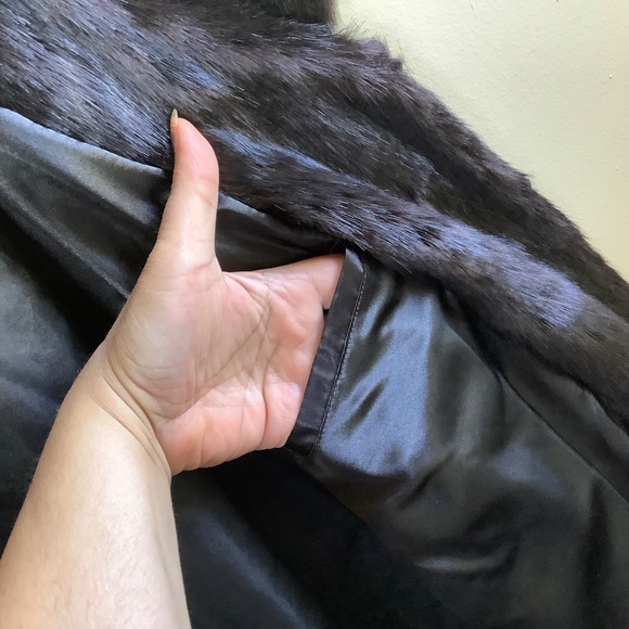 G.I.L.I. Faux Mink Short Sleeve Vest Coffee Bean SZ 14 - Picture 7 of 16